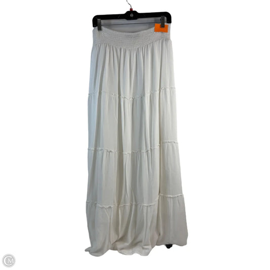 Skirt Maxi By Clothes Mentor In White, Size: 12