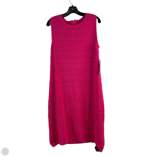 Dress Casual Midi By Eliza J In Pink, Size: L