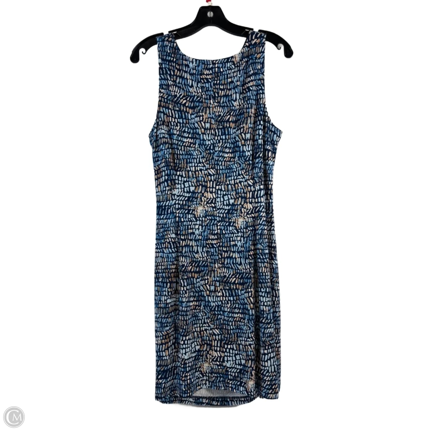 Dress Casual Midi By Nic + Zoe In Blue & Tan, Size: Mp