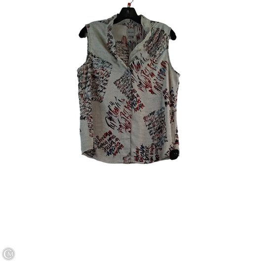 Top Sleeveless By Nic + Zoe In Red & Tan, Size: Mp