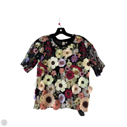 Top Short Sleeve By Dolan Left Coast In Floral Print, Size: S