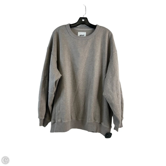 Sweatshirt Crewneck By Aerie In Taupe, Size: M