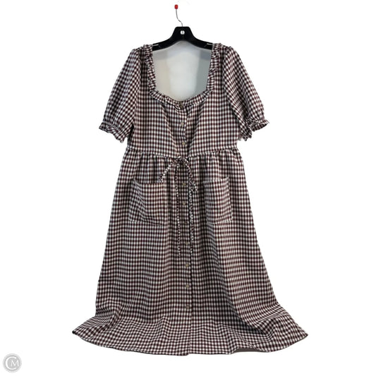 Dress Casual Maxi By Clothes Mentor In Checkered Pattern, Size: L