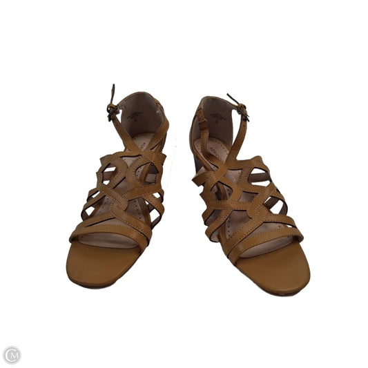 Sandals Heels Wedge By Adrienne Vittadini In Yellow, Size: 8