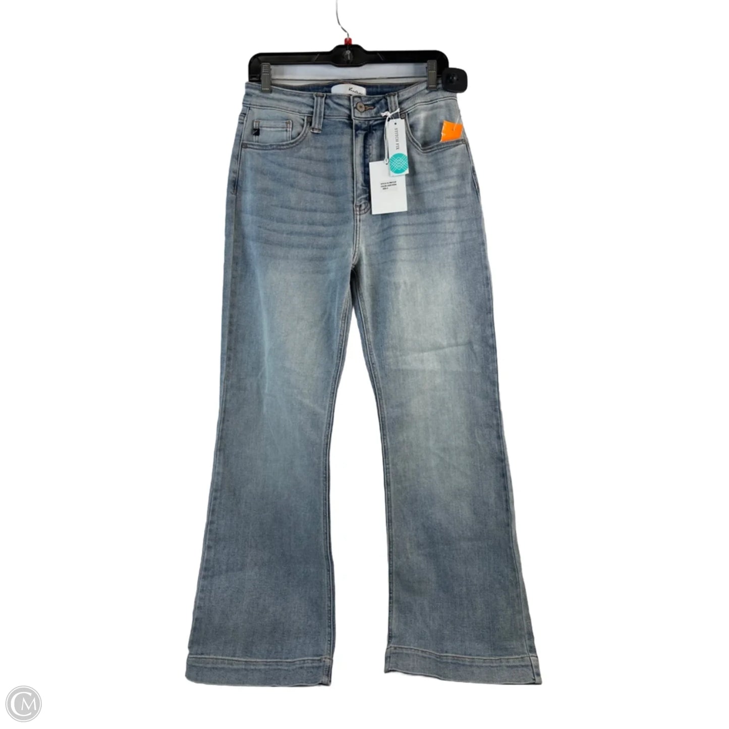 Jeans Flared By Kancan In Blue Denim, Size: 8