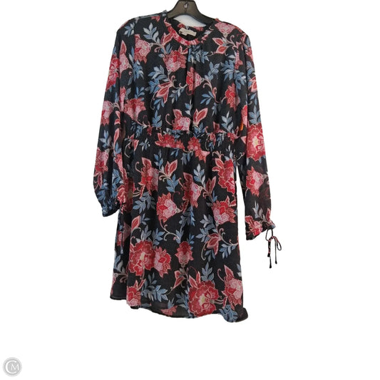 Dress Casual Midi By Loft In Blue & Red, Size: S