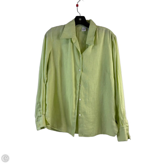 Top Long Sleeve By Gap In Green, Size: M