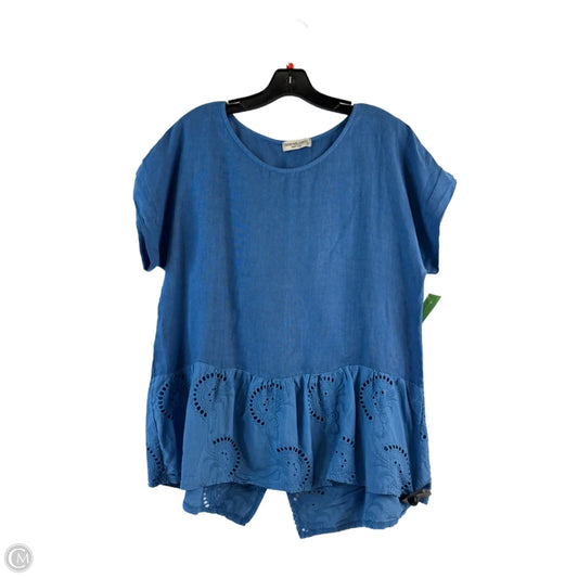Top Short Sleeve By Terzo Millennio In Blue, Size: S