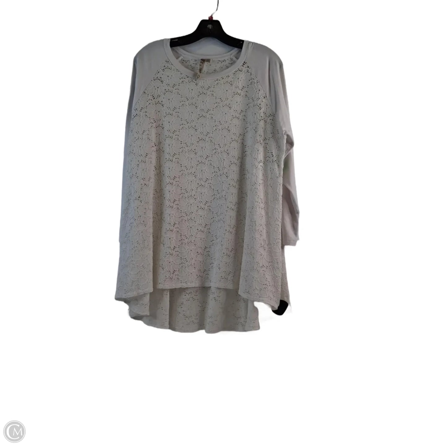 Top 3/4 Sleeve By Comfy In White, Size: M