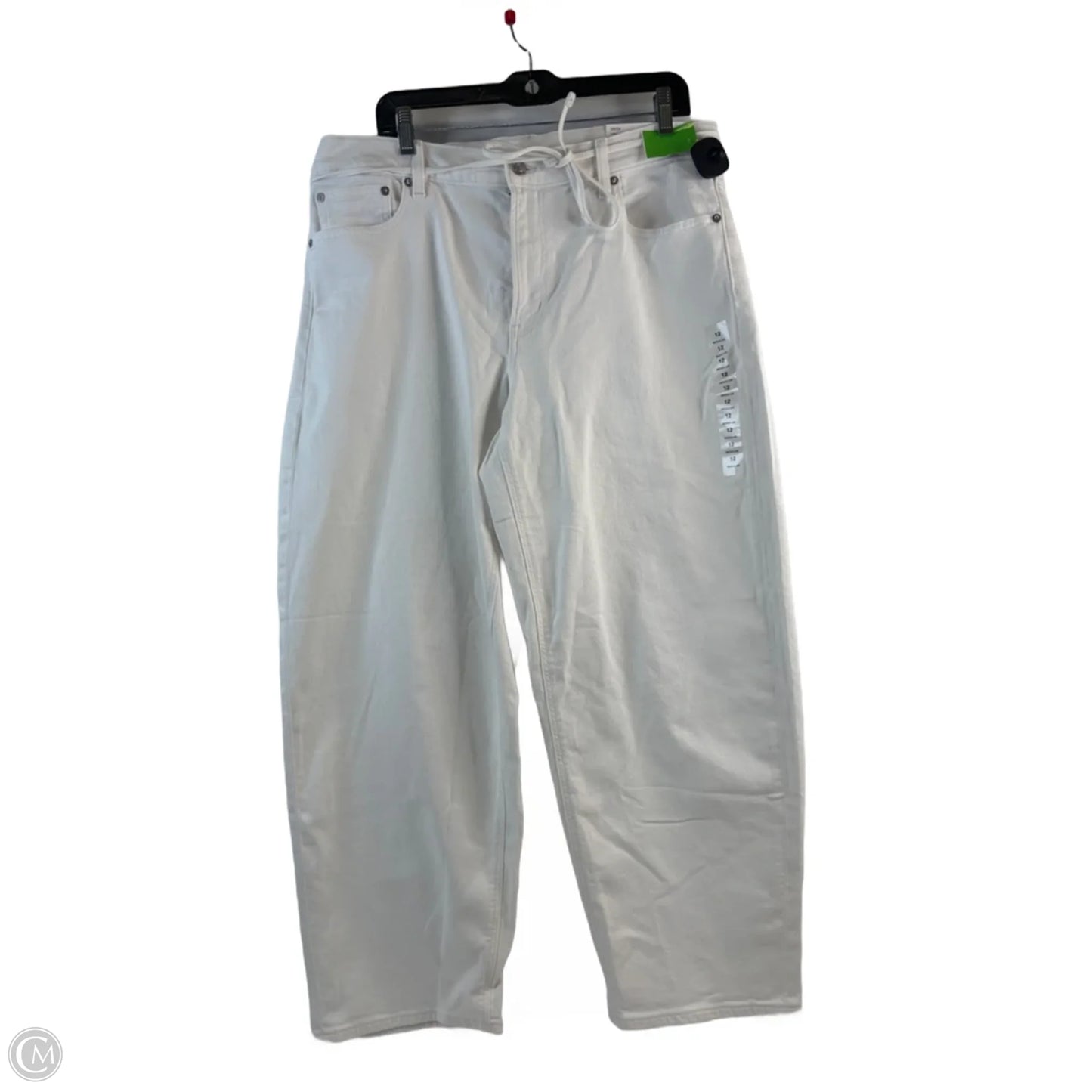 Jeans Wide Leg By American Eagle In White Denim, Size: 12