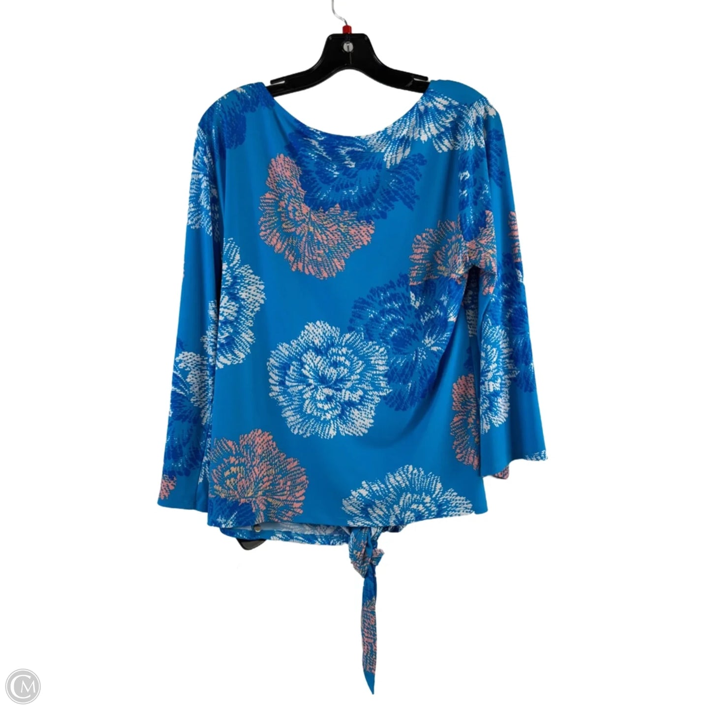 Top Long Sleeve By Iman Hsn In Blue & Orange, Size: L