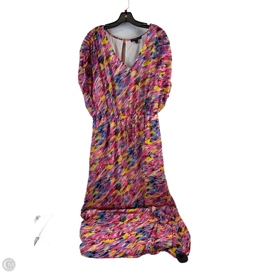 Dress Casual Maxi By Inc In Pink & Yellow, Size: L