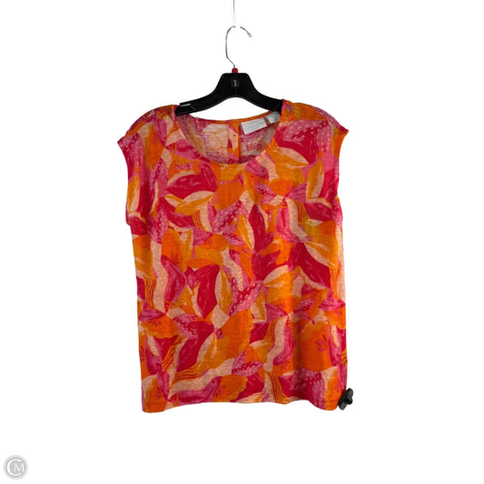 Top Short Sleeve By Cynthia Rowley In Orange & Pink, Size: S