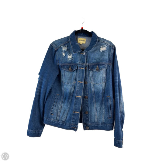 Jacket Denim By Clothes Mentor In Blue Denim, Size: M