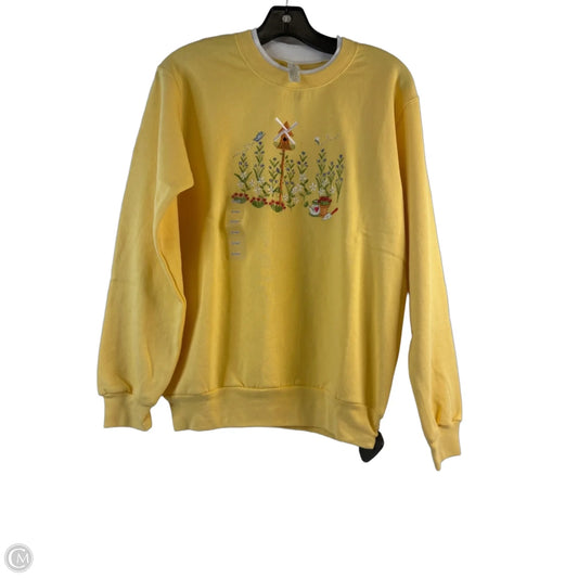 Sweatshirt Crewneck By Clothes Mentor In Yellow, Size: S