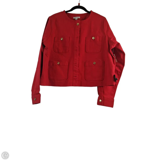 Jacket Denim By Free Assembly In Red Denim, Size: Xl