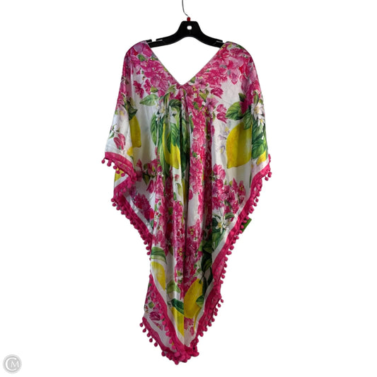Swimwear Cover-up By Clothes Mentor In Pink & Yellow, Size: Osfm