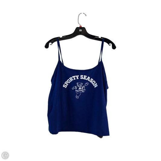 Athletic Tank Top By Wild Fable In Purple & White, Size: L