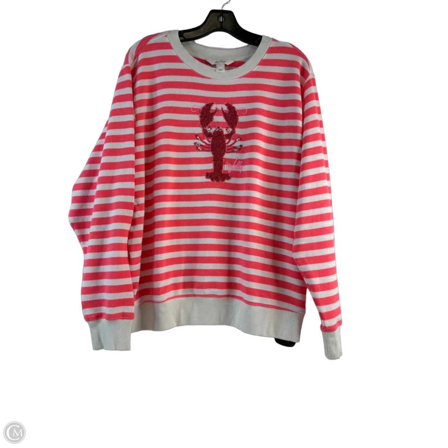 Sweatshirt Designer By Lilly Pulitzer In Striped Pattern, Size: L