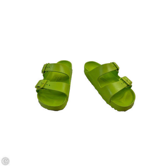 Sandals Flats By Birkenstock In Green, Size: 5