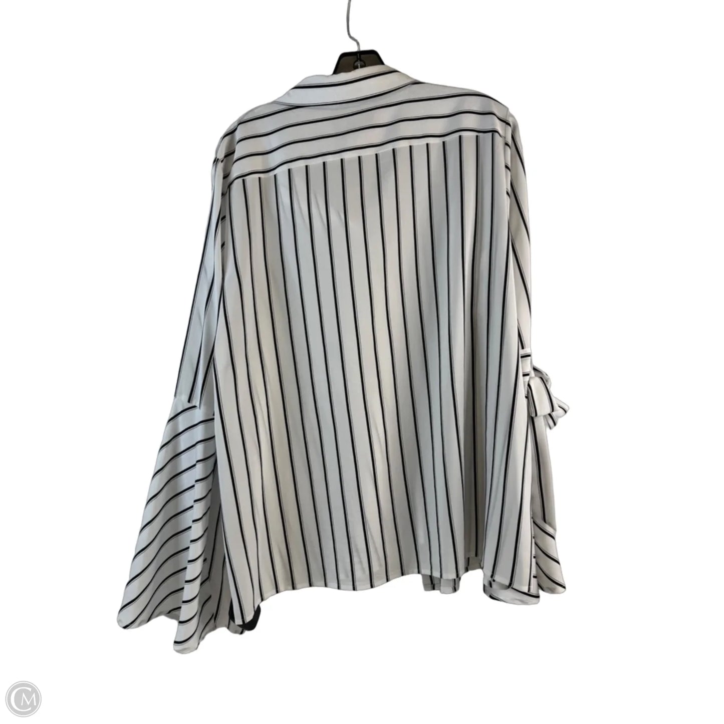 Top Long Sleeve Designer By Karl Lagerfeld In Striped Pattern, Size: Xl