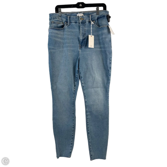 Jeans Straight By Good American In Blue Denim, Size: 14