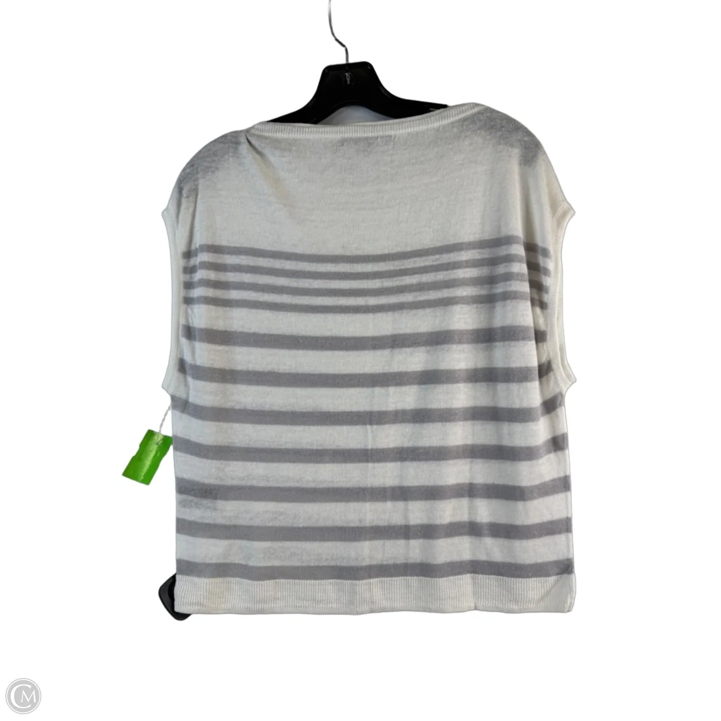 Top Short Sleeve By Rag And Bone In Grey & White, Size: S