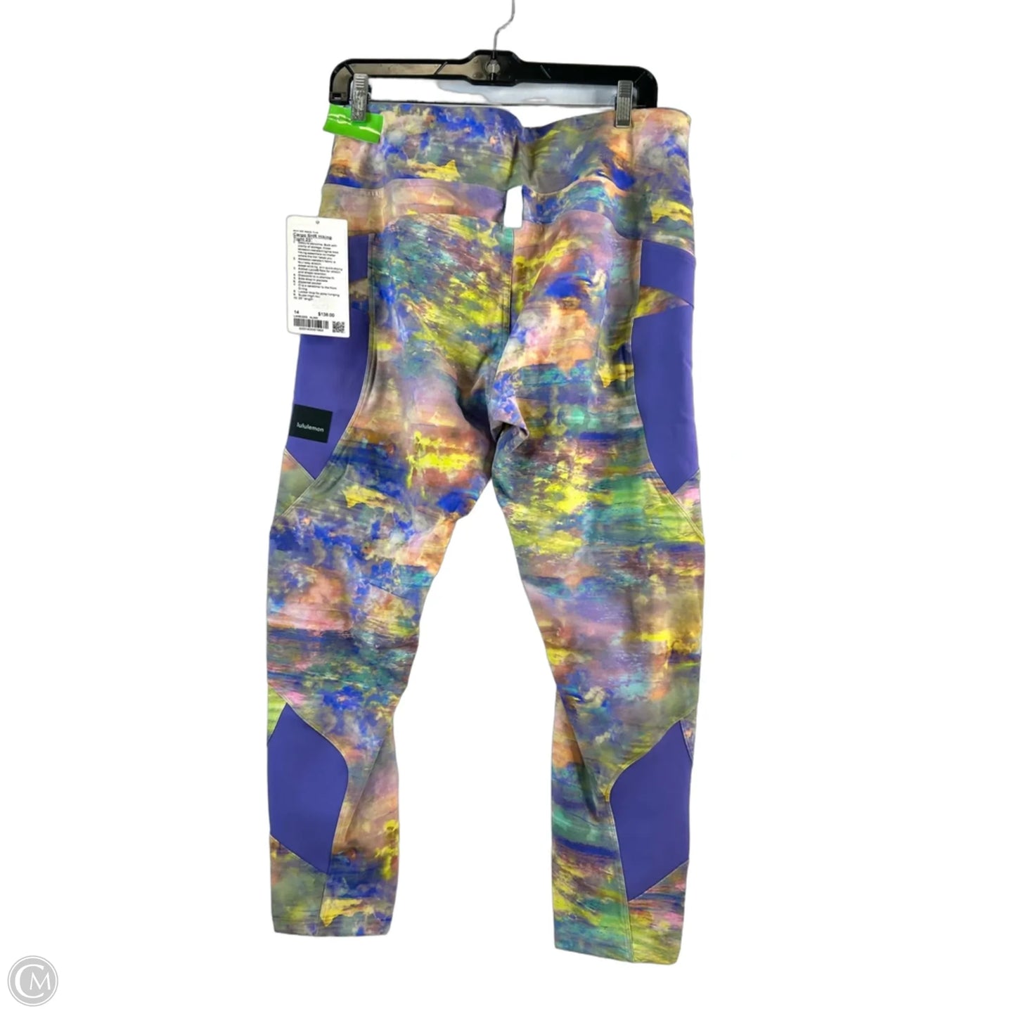 Athletic Leggings Capris By Lululemon In Tie Dye Print, Size: Xl