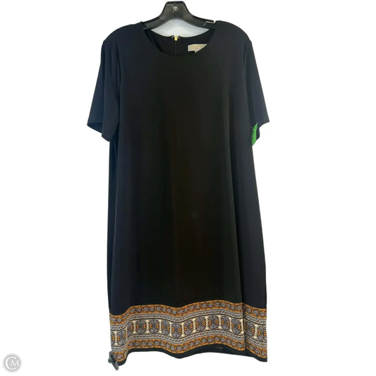 Dress Casual Midi By Michael By Michael Kors In Black & Orange, Size: Xl