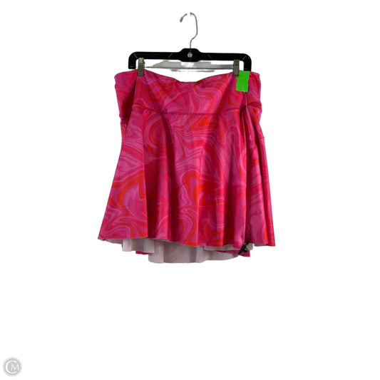 Athletic Skort By Clothes Mentor In Pink & Red, Size: 20