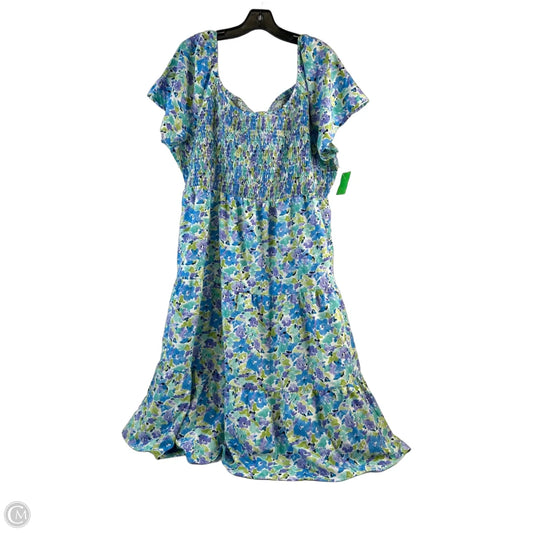 Dress Casual Midi By Clothes Mentor In Floral Print, Size: 3x