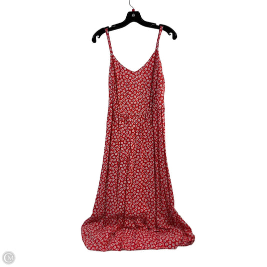 Dress Casual Midi By Old Navy In Blue Red & White, Size: L