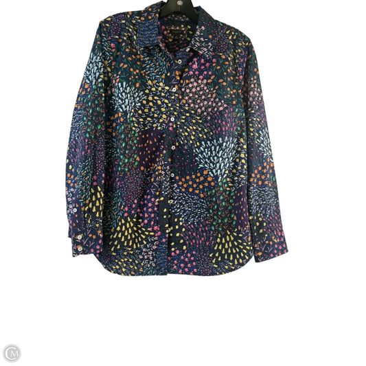 Top Long Sleeve Basic By Talbots In Floral Print, Size: M