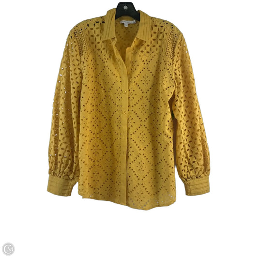 Top Long Sleeve By Chicos In Yellow, Size: L
