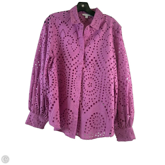 Top Long Sleeve By Chicos In Purple, Size: L