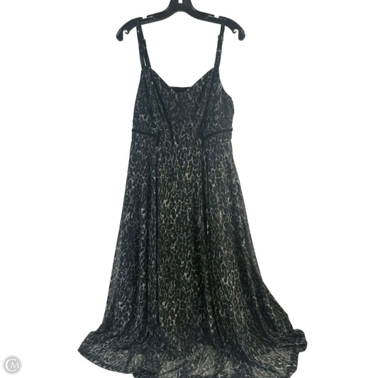 Dress Casual Midi By Torrid In Black & Grey, Size: L