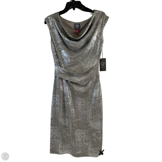 Dress Casual Midi By Vince Camuto In Silver, Size: S