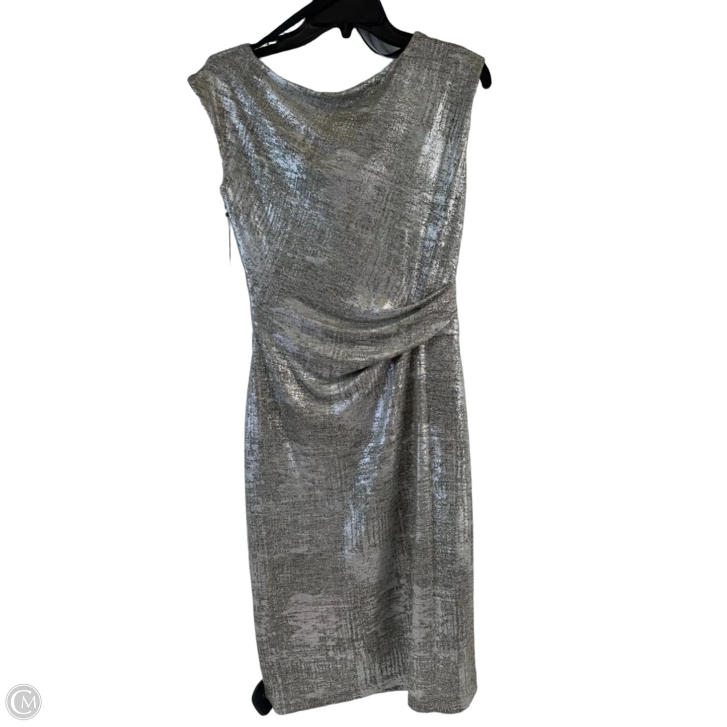Dress Casual Midi By Vince Camuto In Silver, Size: S