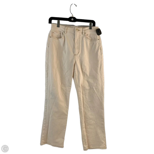 Jeans Straight By Clothes Mentor In Cream, Size: 6p