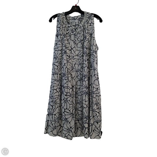 Dress Casual Midi By Sonoma In Blue & White, Size: Xl