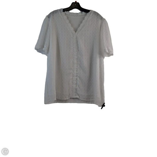 Top Short Sleeve By Cme In White, Size: Xl