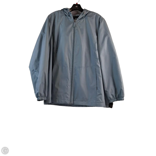 Jacket Windbreaker By Details In Blue, Size: 1x