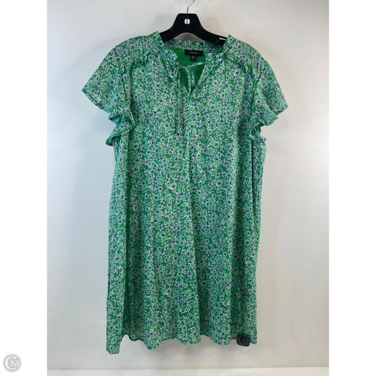 Dress Casual Short By Cocomo In Green & White, Size: L