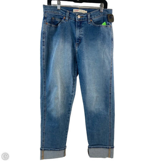 Jeans Boyfriend By Levis In Blue Denim, Size: 8