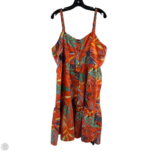 Dress Casual Short By Beachlunchlounge In Tropical Print, Size: Xl