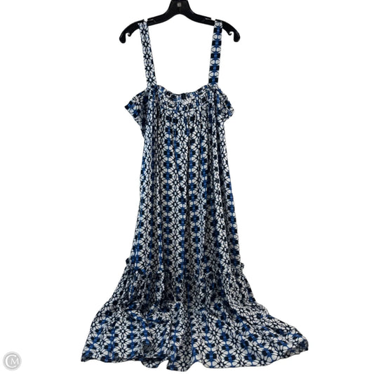Dress Casual Maxi By Skyes The Limit In Blue & White, Size: Xl
