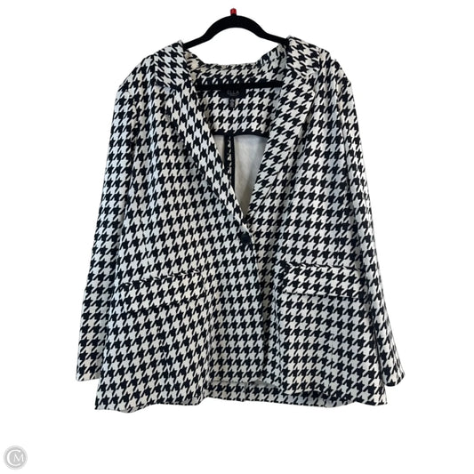 Blazer By Clothes Mentor In Black & White, Size: 2x