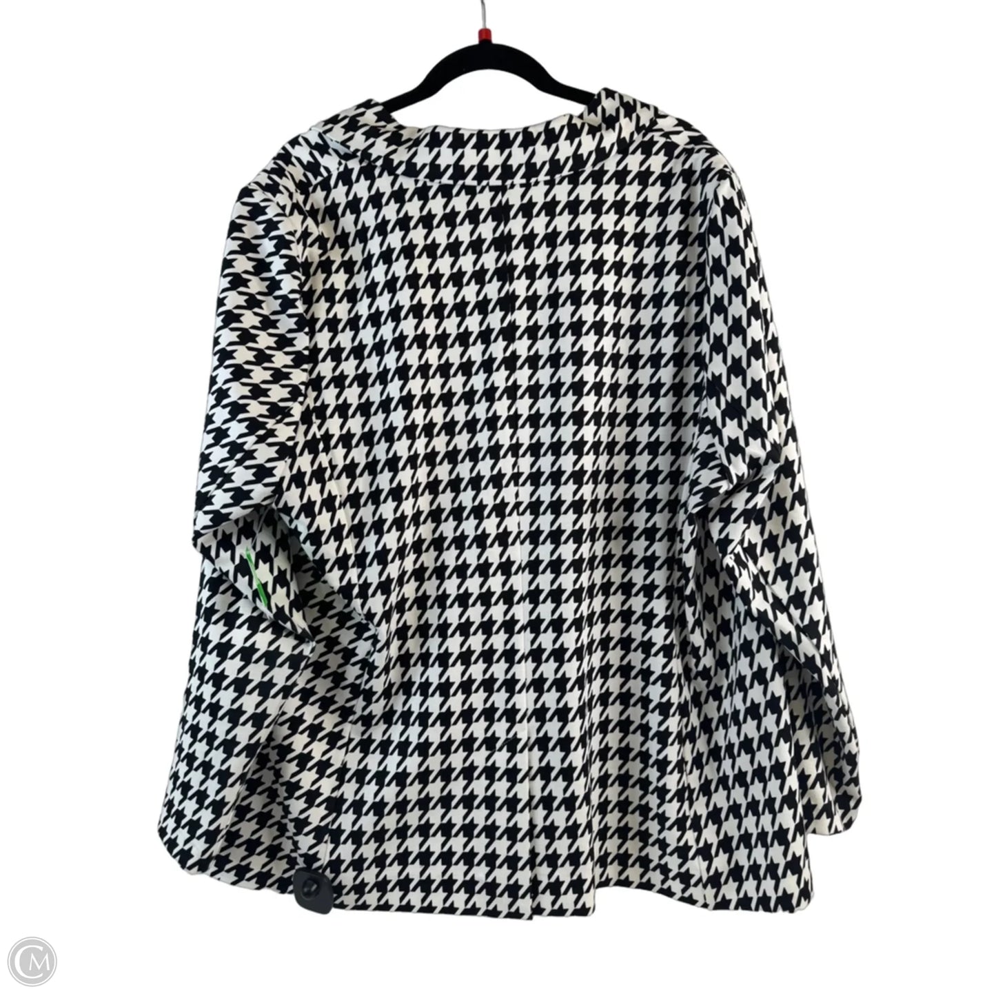 Blazer By Clothes Mentor In Black & White, Size: 2x