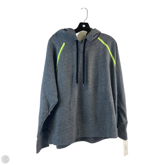 Athletic Sweatshirt Hoodie By Calvin Klein Performance In Grey, Size: 1x