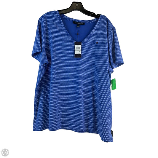 Top Short Sleeve By Tommy Hilfiger In Polkadot Pattern, Size: 1x